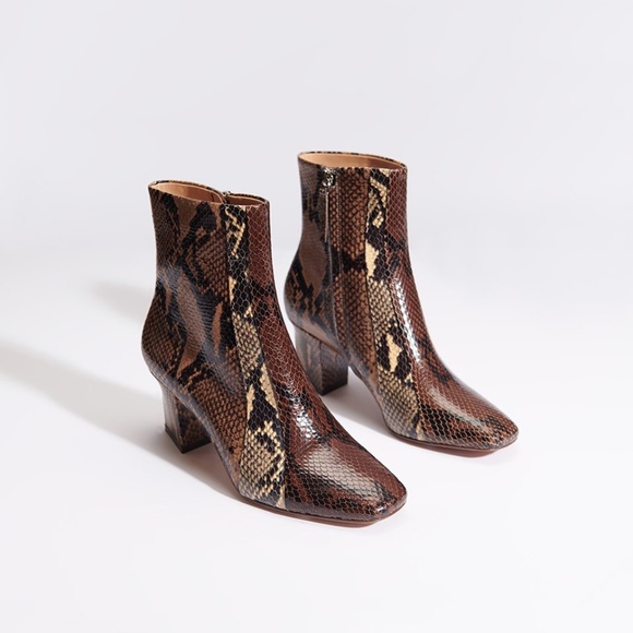 Veronica Beard Shoes - NEW Veronica Beard Snakeskin Embossed Felix Bootie